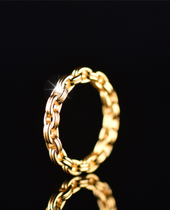 S925银欧风时尚连圈设计戒指